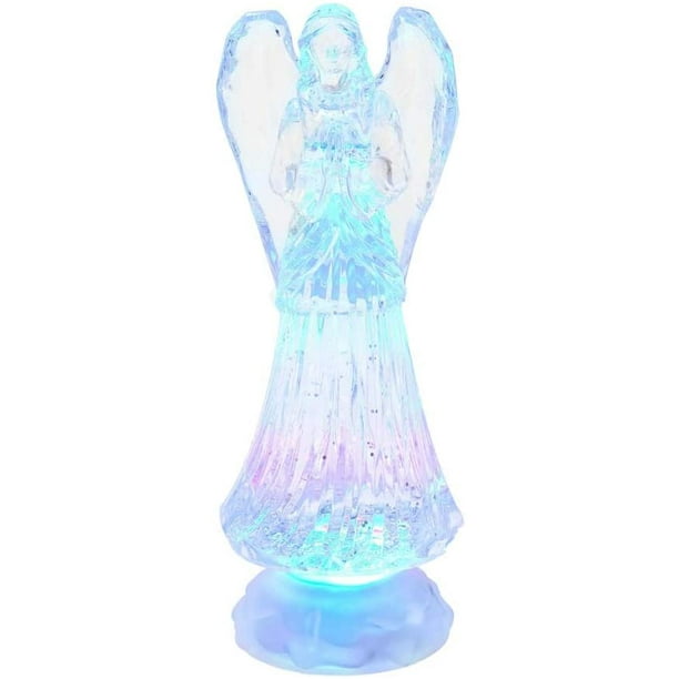 Adler Kurt Adler 10.5-Inch Battery-Operated LED Light-Up Angel with Water Table Piece Kurt S Multi Adler Kurt Adler 10.5-Inch Battery-Operated LED Light-Up Angel with Water Table Piece Kurt S Multi